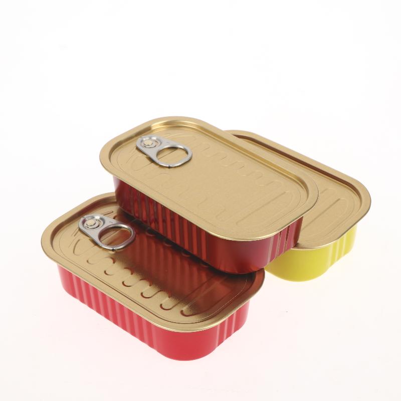 Food Storage Metal Box - 2Pcs Metal Rectangular Empty Mini Tin