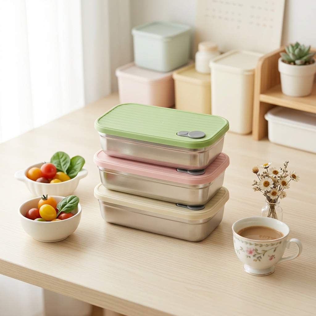 Food Storage Metal Box - Stainless Steel Bento Box Metal Lunch