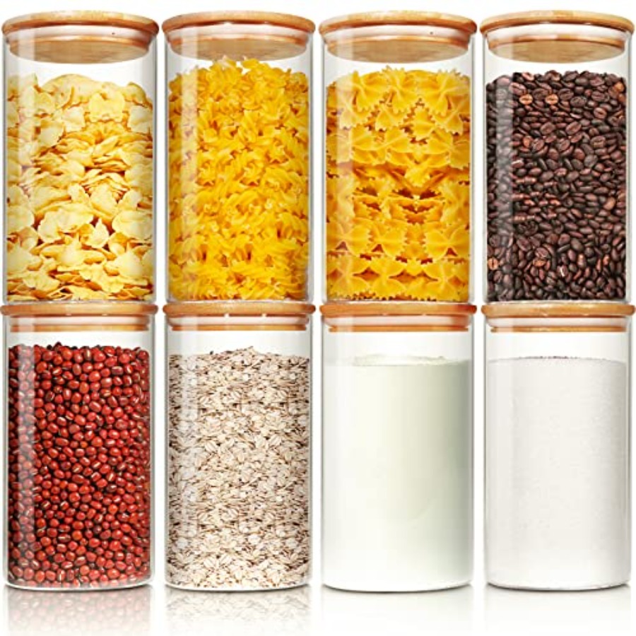 Food Storage Glass Container Set - Glass Jars with Bamboo Lids 28