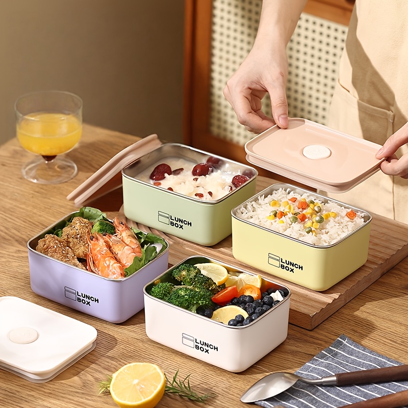 Food Storage Metal Box - Stainless Steel Leak-Proof Food Storage Container