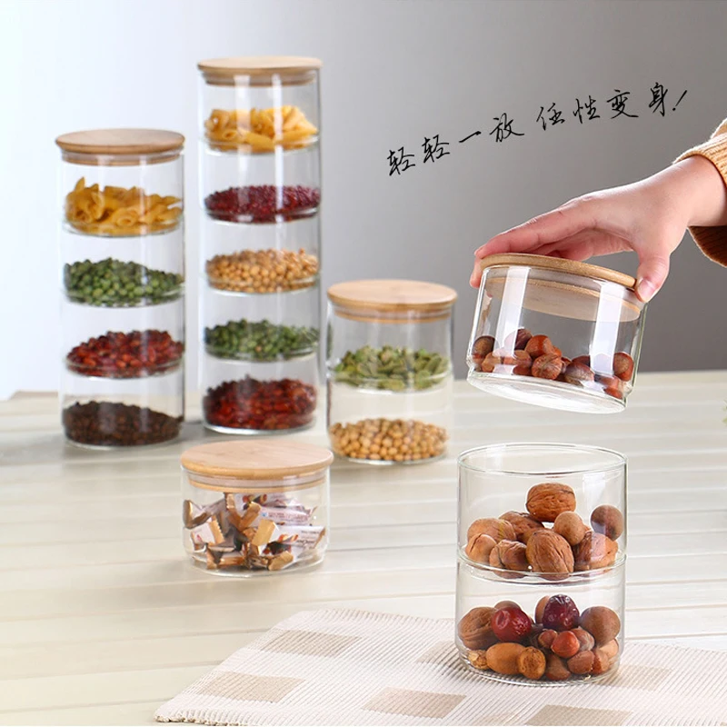 New1200 Ml 3-layer Glass Can K - Food Storage Glass Container Set review and price