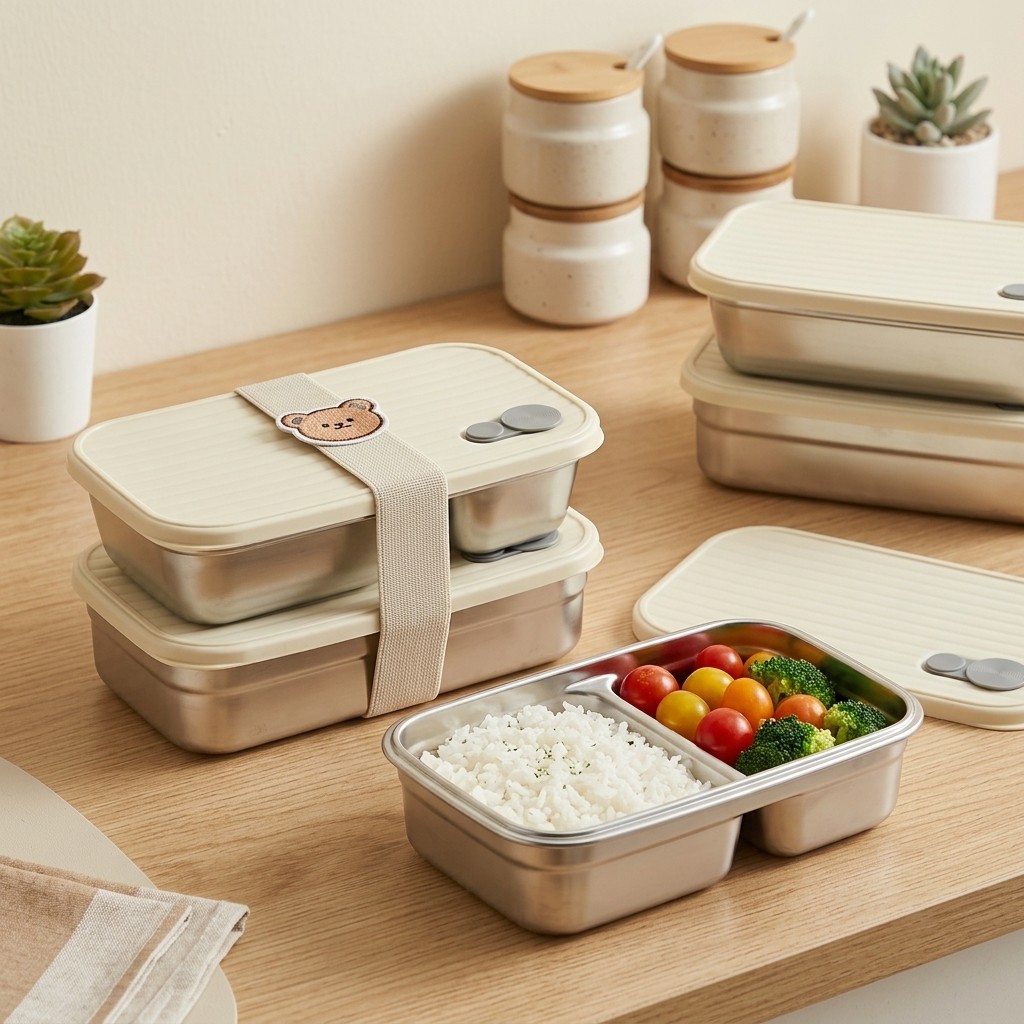 Stainless Steel Bento Box Meta - Food Storage Metal Box review and price