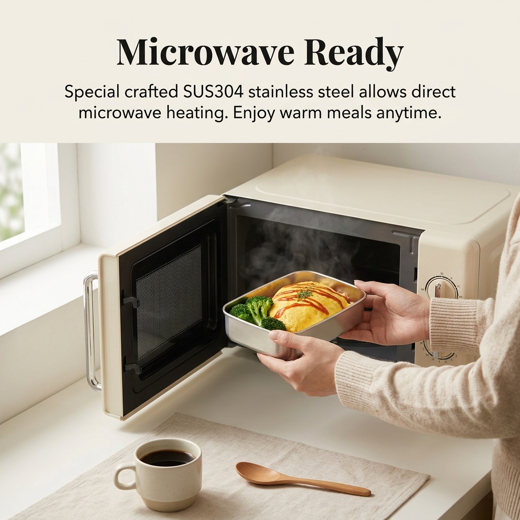 Stainless Steel Bento Box Meta - Food Storage Metal Box review and price