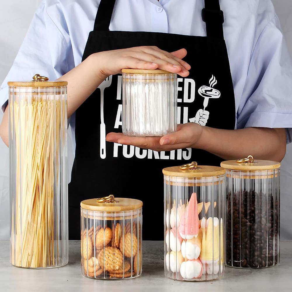 Glass Storage Jars Set of 3, A - Food Storage Glass Container Set review and price