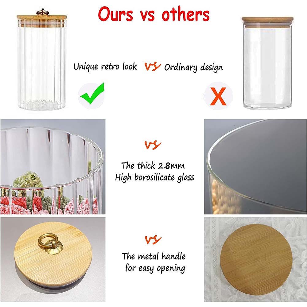 Glass Storage Jars Set of 3, A - Food Storage Glass Container Set review and price