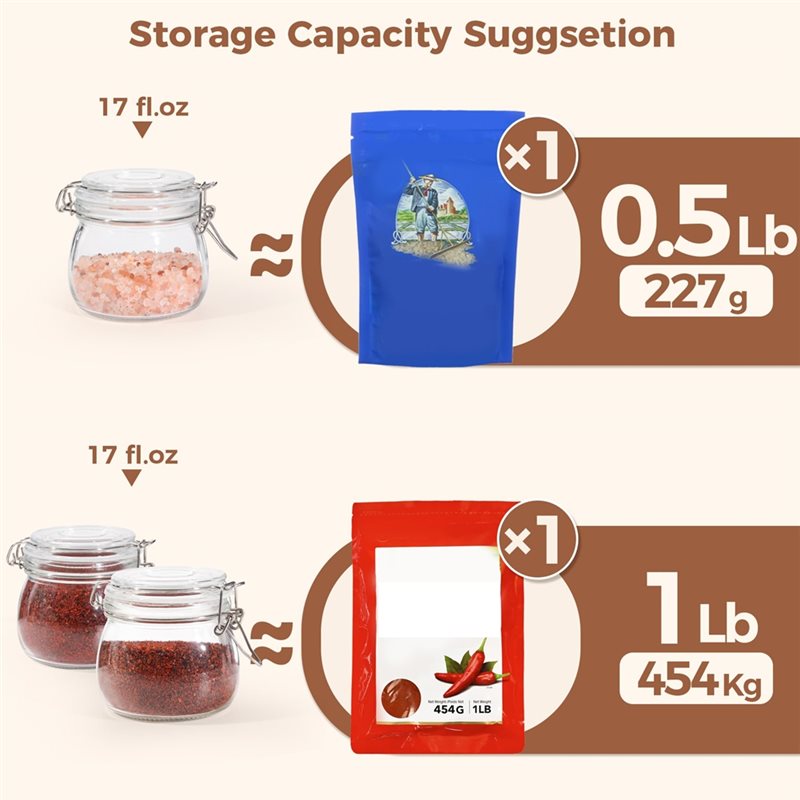 A96K-Glass Jars 17 Oz Small Ai - Food Storage Glass Container Set review and price