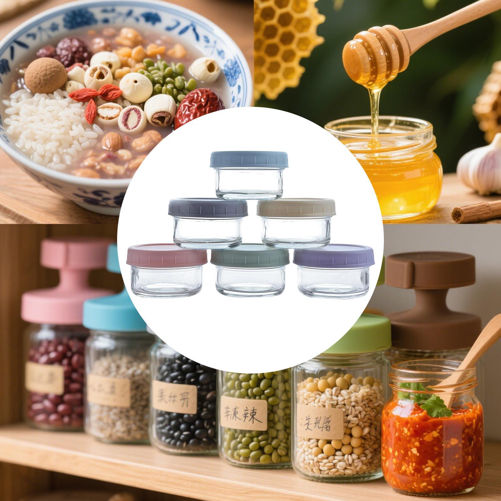 Mini Glass Jars with Leakproof - Food Storage Glass Container Set review and price