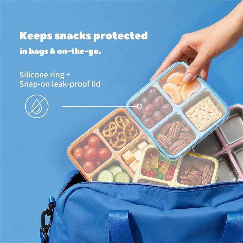 GIGI 4Pack Stainless Steel Sna - Food Storage Metal Box review and price
