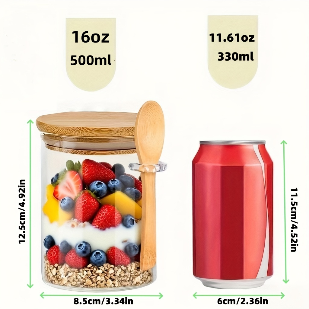 1/2/4/8Pcs Oatmeal Glass Cup S - Food Storage Glass Container Set review and price