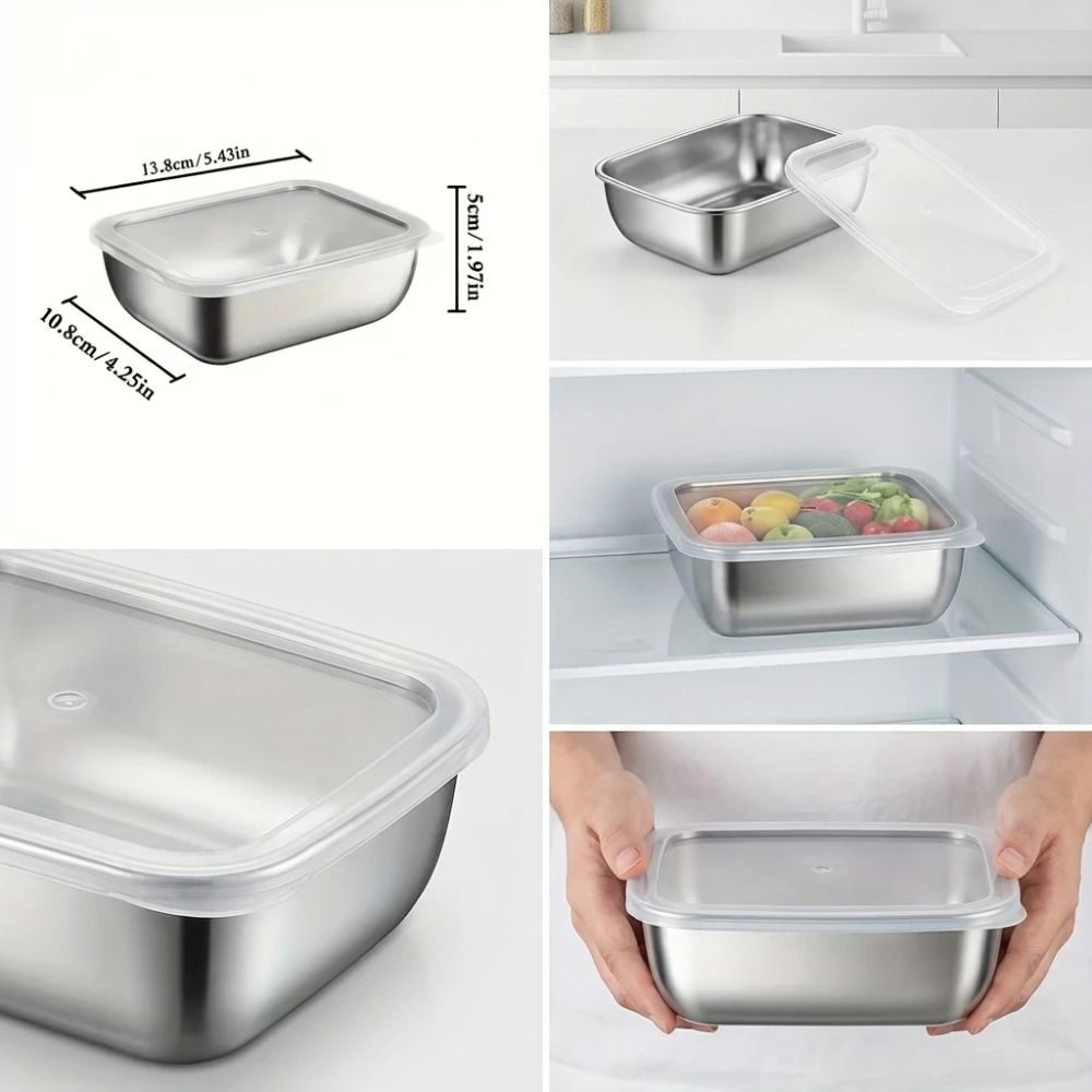 6PCS Stainless Steel Food Stor - Food Storage Metal Box review and price