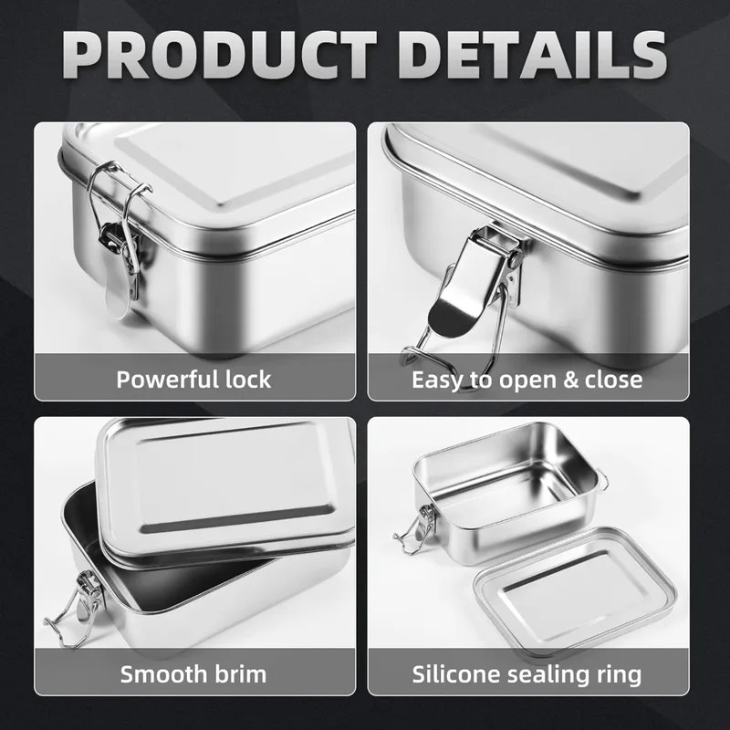 304 Stainless Steel 1200/2400m - Food Storage Metal Box review and price
