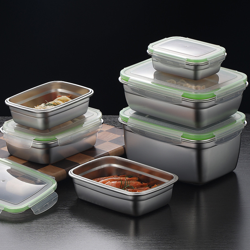 304 Stainless Steel Lunch Box  - Food Storage Metal Box review and price