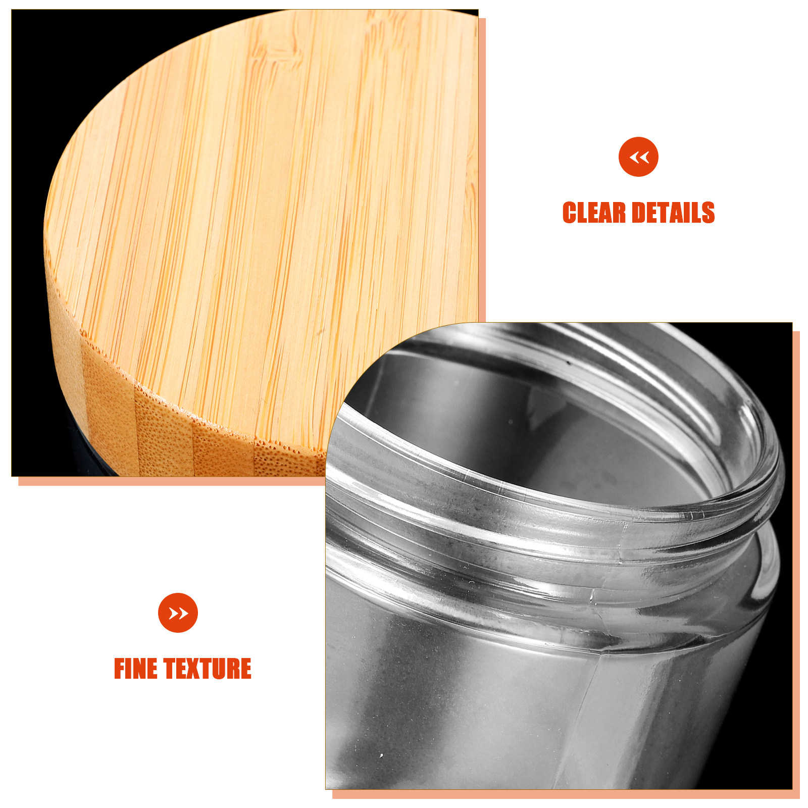 4Pcs Transparent Glass Jars wi - Food Storage Kitchen review and price