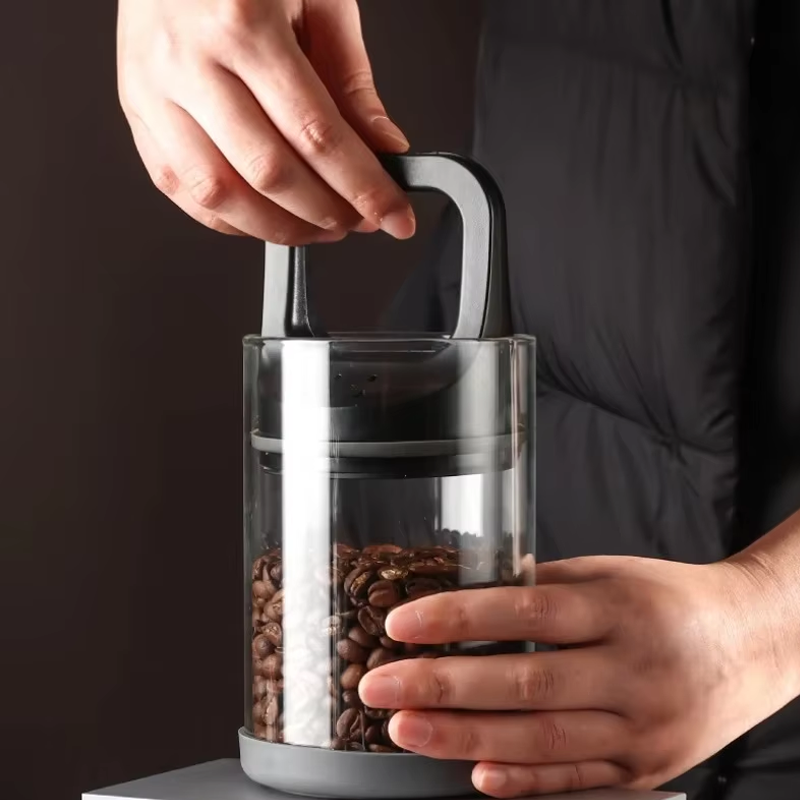 Coffee Beans Vacuum Sealed Tan - Food Storage Glass Container Set review and price
