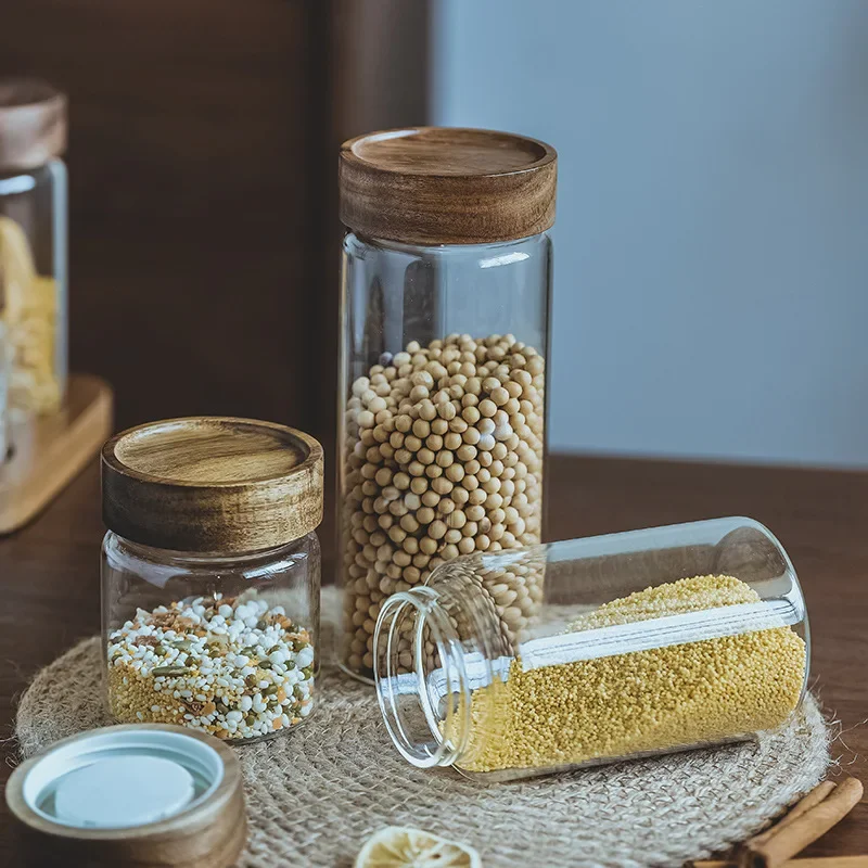 Wood Lid Orgnizer Glass Airtig - Food Storage Glass Container Set review and price