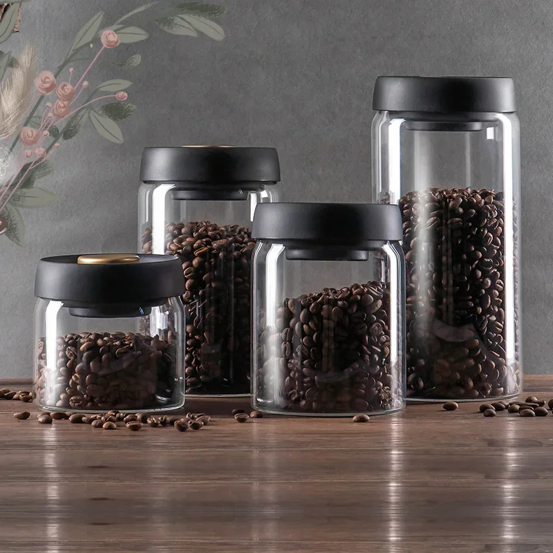 Coffee beans vacuum sealed jar - Food Storage Glass Container Set review and price