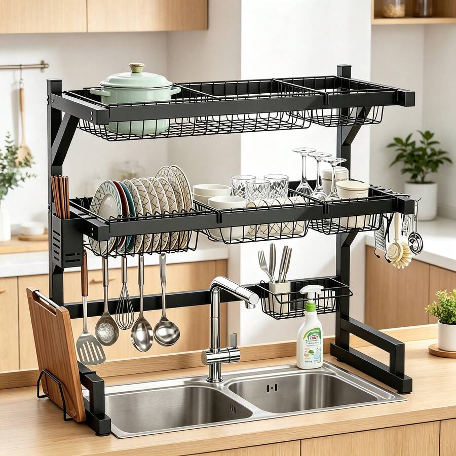 2-Tier Kitchen Over Sink Dish  - Food Storage Kitchen review and price
