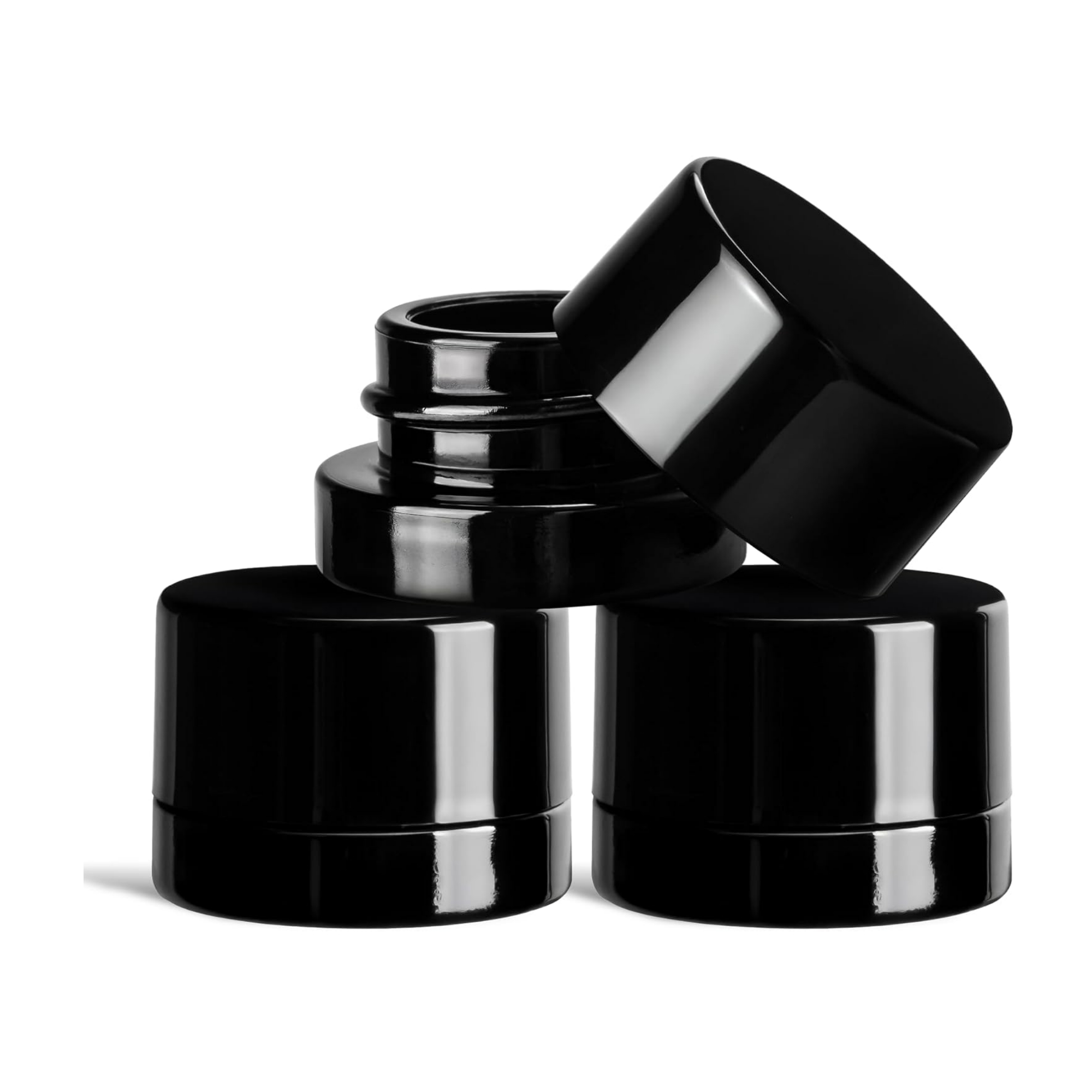 5ml Thick Black Glass Jars wit - Food Storage Glass Container Set review and price