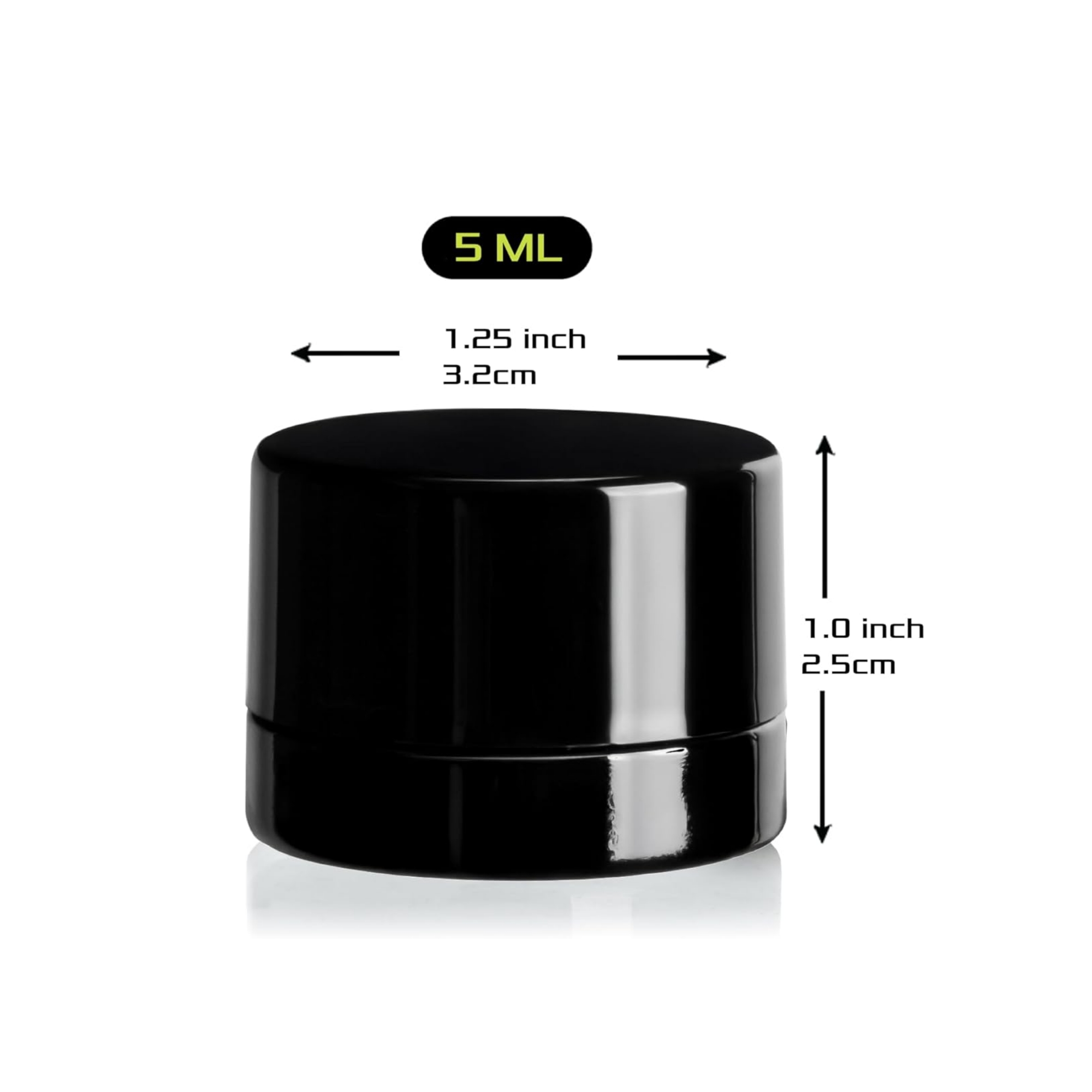 5ml Thick Black Glass Jars wit - Food Storage Glass Container Set review and price