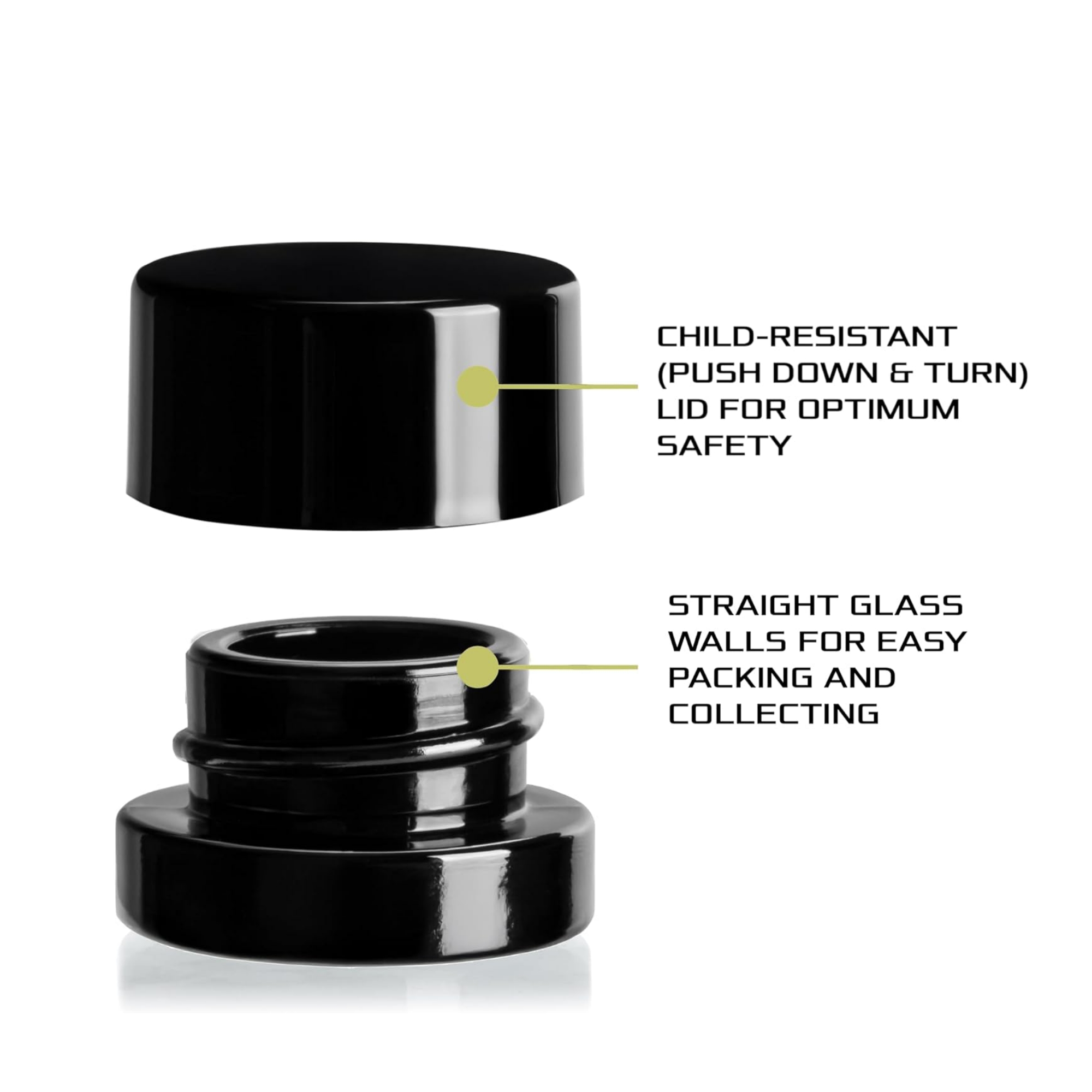 5ml Thick Black Glass Jars wit - Food Storage Glass Container Set review and price