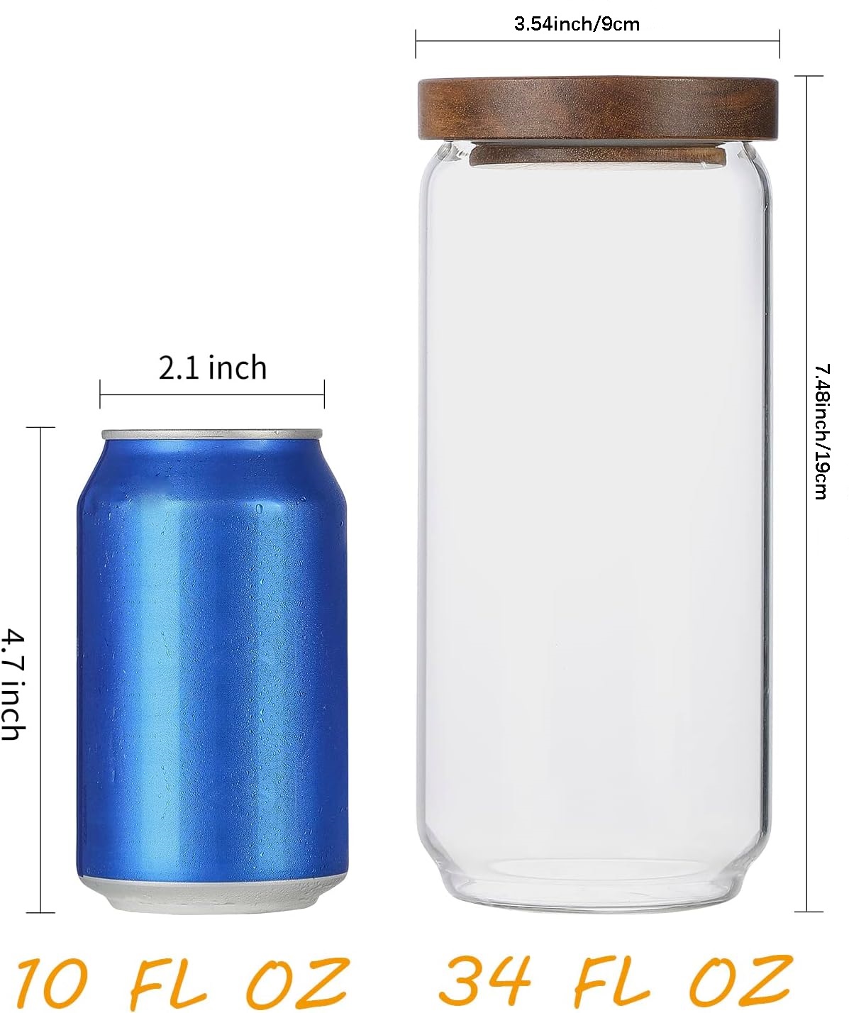 4 Pack 34 OZ Glass Jars with W - Food Storage Glass Container Set review and price