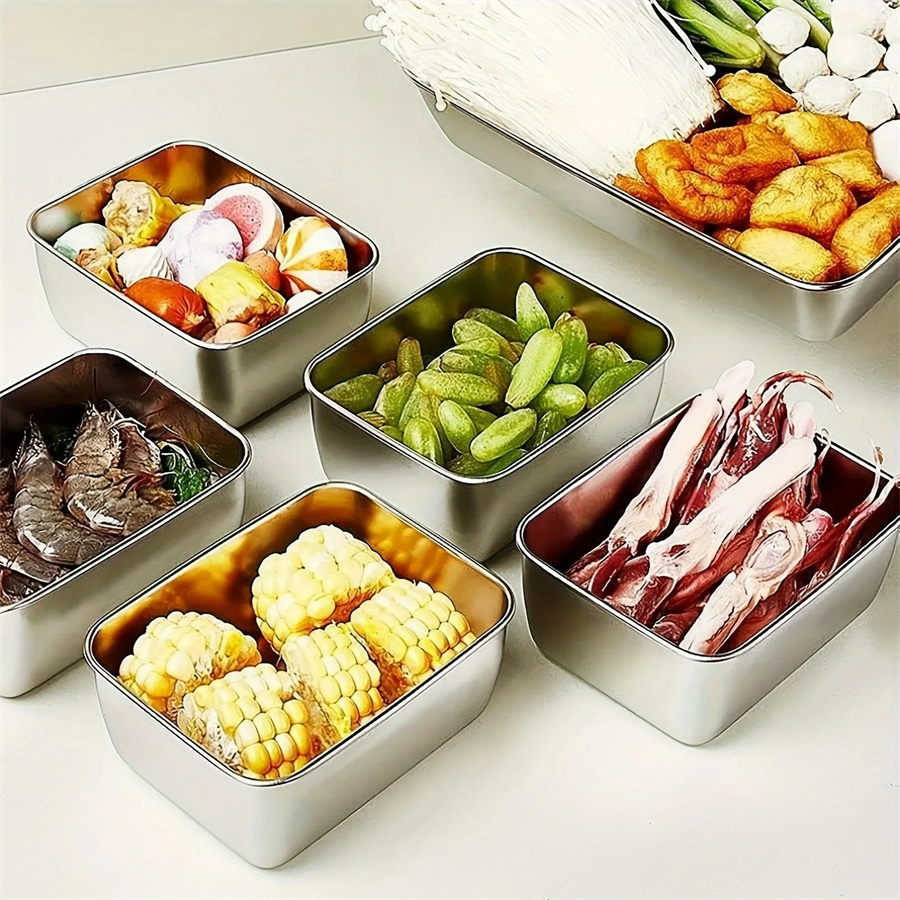 1/3/5pcs Stainless Steel Food  - Food Storage Metal Box review and price