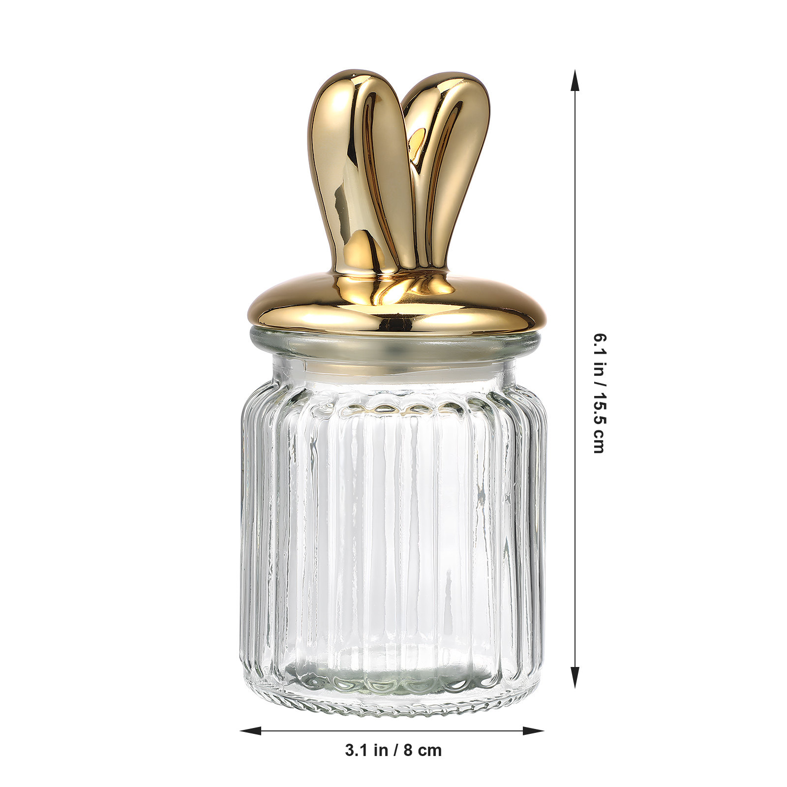 1Pcs Unique Rabbit Ear Glass S - Food Storage Glass Container Set review and price