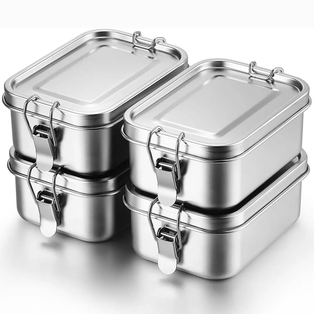 Stainless Steel Bento Box Meta - Food Storage Metal Box review and price