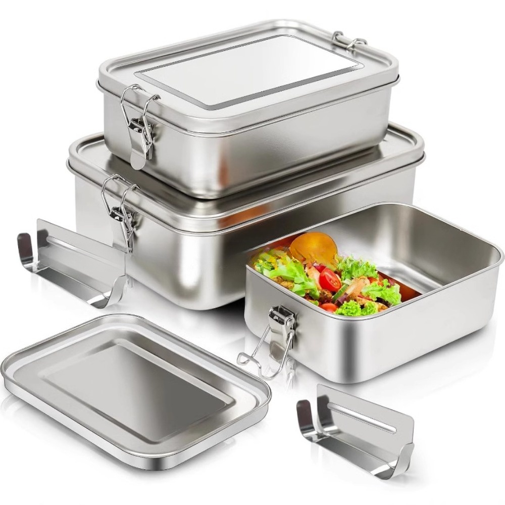Stainless Steel Bento Box Meta - Food Storage Metal Box review and price
